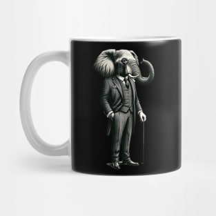 Dapper Elephant Wearing A Three-Piece Suit Mug